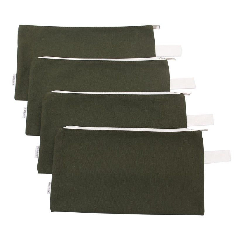 Augbunny 100 Cotton 16oz Heavy Duty Multipurpose Canvas Zipper Tool Bag Organize Storage Pouch 4pack