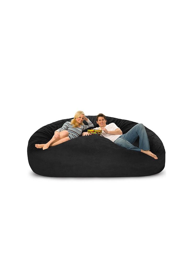 Comfy Bean Bag With Soft Filling Black 135 cm 