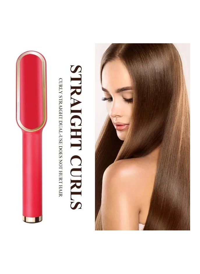 Hair Straightener Brush, Hair Straightening Iron Built with Comb, Fast Heating & 5 Temp Settings & Anti-Scald, Perfect for Professional Salon at Home Hair Styler - Image 5