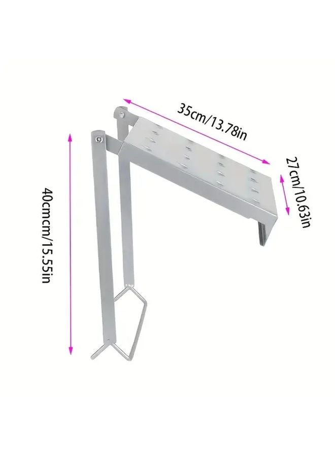 Heavy Duty 400LB Capacity Metal Ladder Attachment Non Slip Extendable Workbench System With Tool Tray 1 Piece Set - Image 4