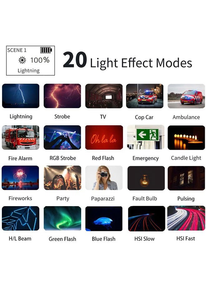 HAFOKO 2PACK W200 Handheld RGB Light Wand Video LED Lighting Handheld Light Photography Light Vlog w Magnetic CRI95+ 2500K-9000K Built-in Battery 3000mAh Compatible with Vlogging YouTube Living - Image 4