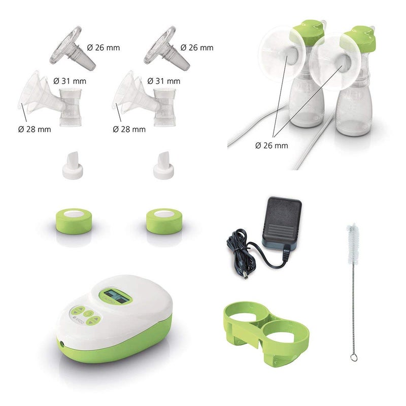 Ardo Calypso Double Plus Electric Breast Pump Set - Quiet, Swiss Made Breast Pump with 64 Settings - Closed System Hospital Grade Breastfeeding Pump with Bottles, Breast Shells & Essentials Included - Image 4