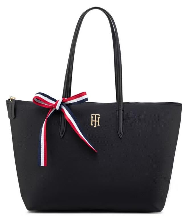 Tommy Hilfiger Denim Tommy Hilfiger Women's Tote Bags, Classic Fashion Versatile Signature Tape Large Capacity Shoulder Bag Handbag for Travel, Work, Gym, - Image 1