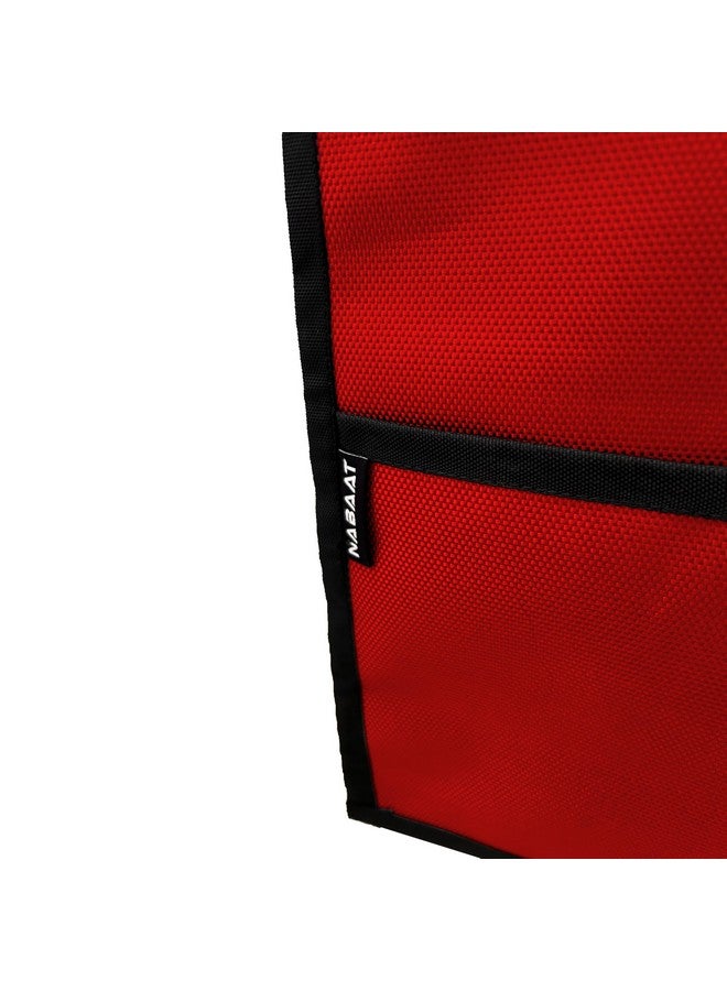 NABAAT Microwave Oven Cover for Kitchen Decor Durable Dustproof Waterproof Modern Design with 4 Side Pockets for Kitchen Accessories - 100 x 35cm (Red) - Image 5