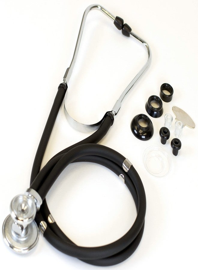 Primacare DS-9295-BK 30" Sprague Rappaport Style Stethoscope for Doctors, Nurses and Medical Students, First Aid Professional Dual Head Cardiology Kit for Men, Women and Pediatric, Black - Image 2