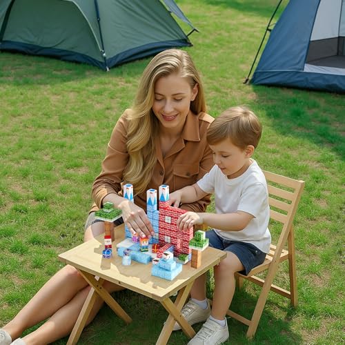 VEVOR Magnetic Blocks 150 PCS Glacier Castle Set Magnetic Building Cubes for Kids STEM Montessori Sensory Toys for Christmas Birthday Gift Construction Stacking Toy for 3 Years Old Boys Girls - Image 5
