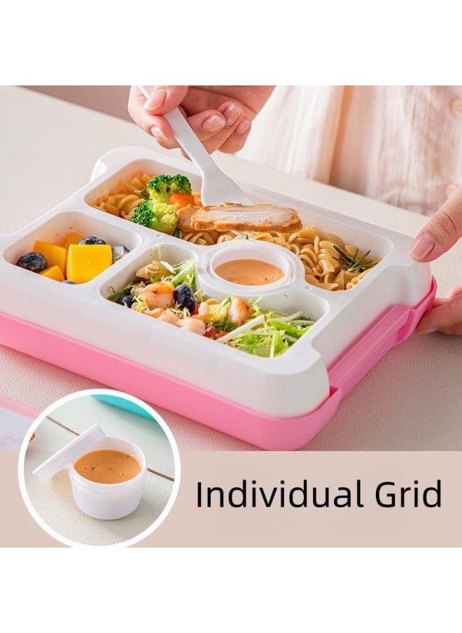 Twisoo - Twisoo Kids Dino Bento Box - 4 Compartments, Leak-Proof, BPA-Free, Portable with Handle, Dishwasher Safe, Tiffany ( Unicorn) - Image 1
