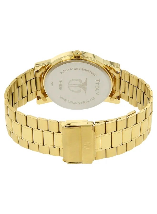 TITAN Men's Analog Round Shape Stainless Steel Wrist Watch - 1644YM01 - 45 Mm - Image 4