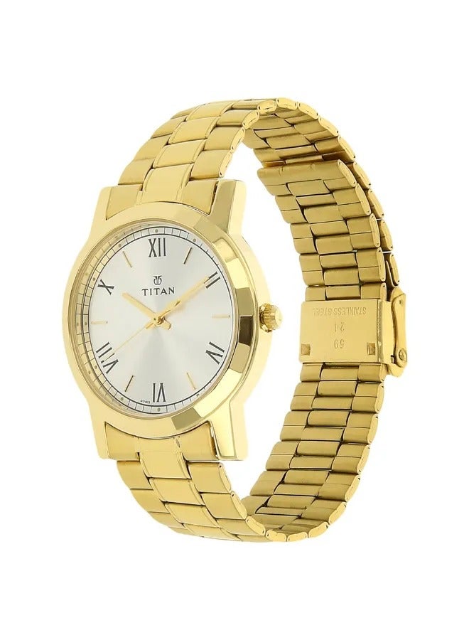 TITAN Men's Analog Round Shape Stainless Steel Wrist Watch - 1644YM01 - 45 Mm - Image 2