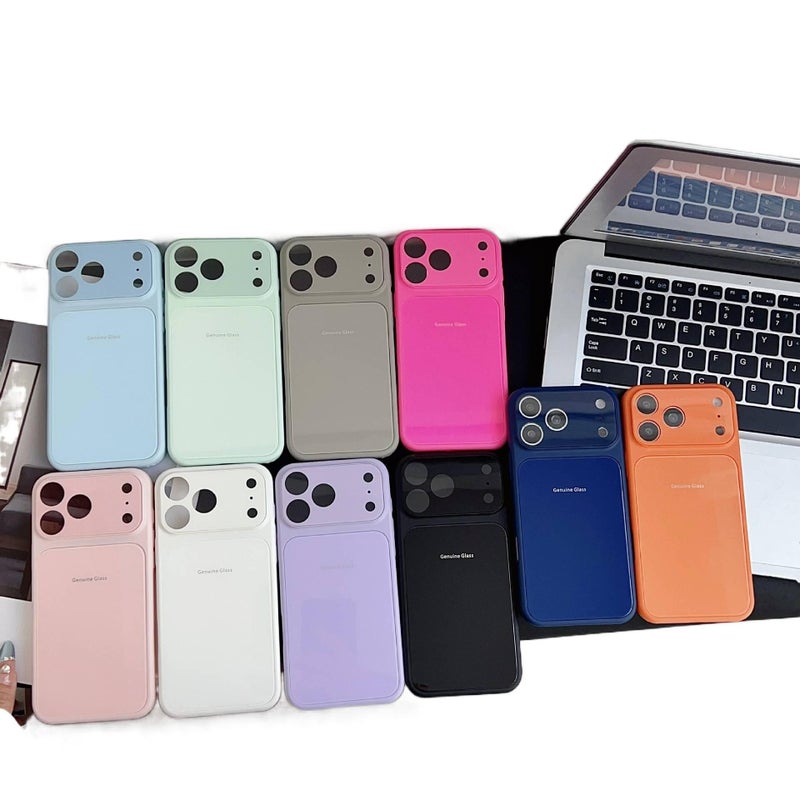 غطاء واقي بTPU لـ iPhone 16 / 16 Plus / 16 Pro / 16 Pro Max مع حماية من السقوط وغلاف زجاجي ماكارون مع مقاوم للصدمات مع قبضة مضادة للانزلاق باللون Macaron مضاد للانزلاق من مادة TPU - Image 2