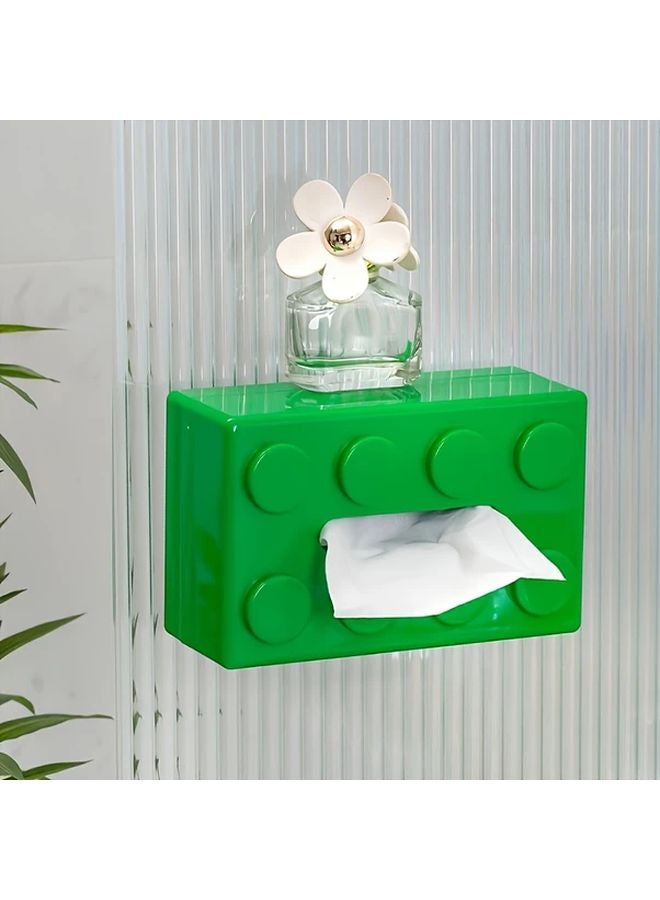 حامل صندوق المناديل الأصفر للمطبخ والحمام واستخدام المكتب - Image 2