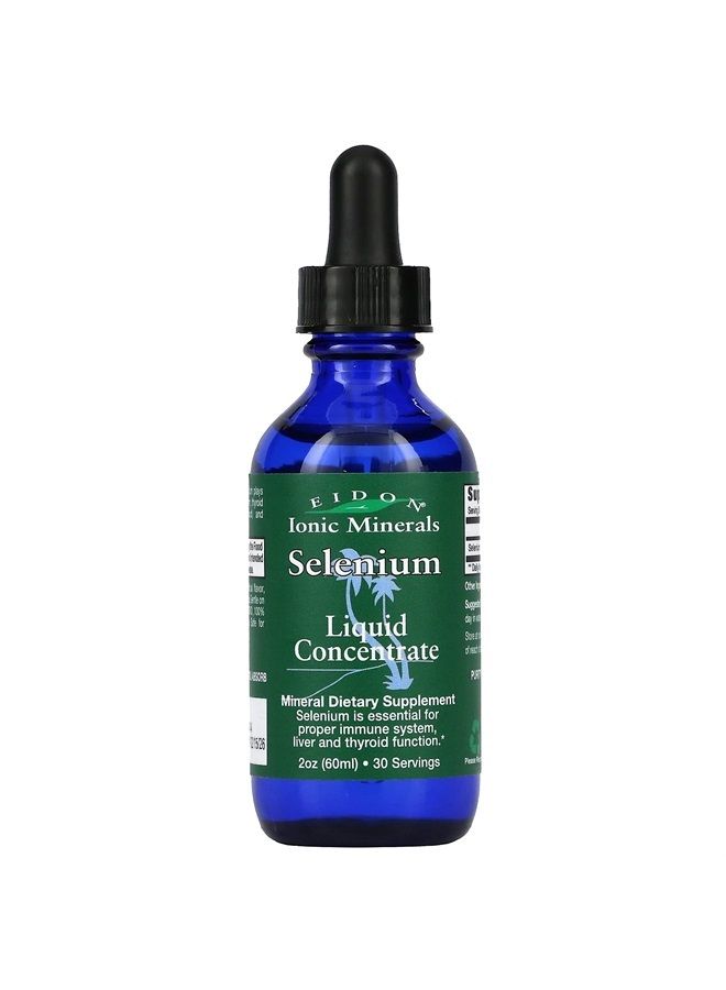 Eidon Ionic Minerals , Ionic Selenium Liquid Concentrate - Ionic Selenium Drops, Helps Support Normal Liver Function & a Healthy Immune System, All-Natural, Vegan - Liquid Selenium Drops, 2 oz Bottle - Image 1