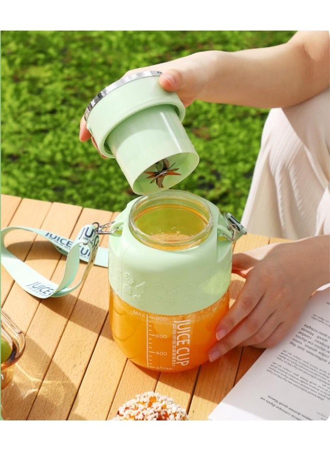 Golden Multi -Functional Electrical Juice, Compressed Design with 10 Blades, with Straw and PP Food Degree for Easy Cleaning and Mixing, Rechargeable, Comfortable and Fast, Suitable for Travel, Outdoor, Offices, 800 ML(K2) - Image 3