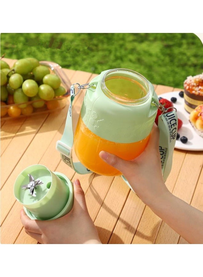 Golden Multi -Functional Electrical Juice, Compressed Design with 10 Blades, with Straw and PP Food Degree for Easy Cleaning and Mixing, Rechargeable, Comfortable and Fast, Suitable for Travel, Outdoor, Offices, 800 ML(K2) - Image 4