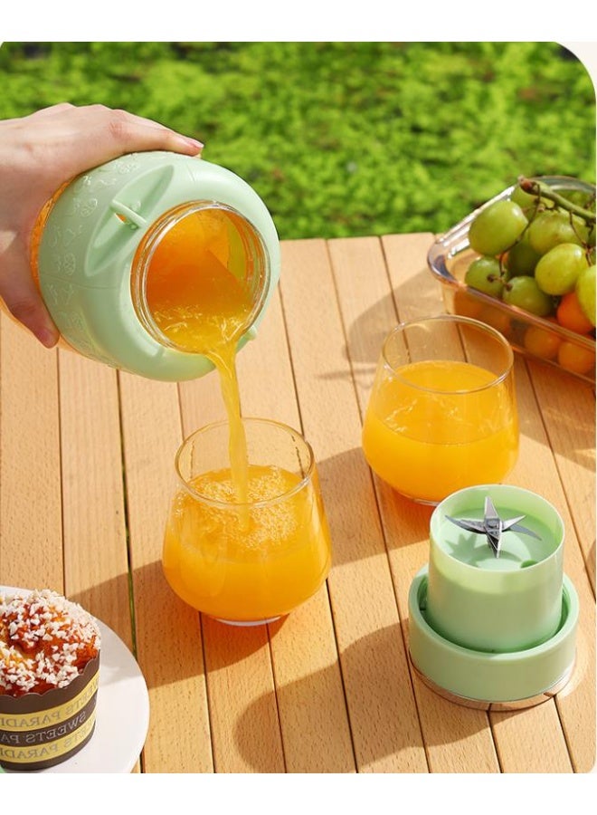 Golden Multi -Functional Electrical Juice, Compressed Design with 10 Blades, with Straw and PP Food Degree for Easy Cleaning and Mixing, Rechargeable, Comfortable and Fast, Suitable for Travel, Outdoor, Offices, 800 ML(K2) - Image 5