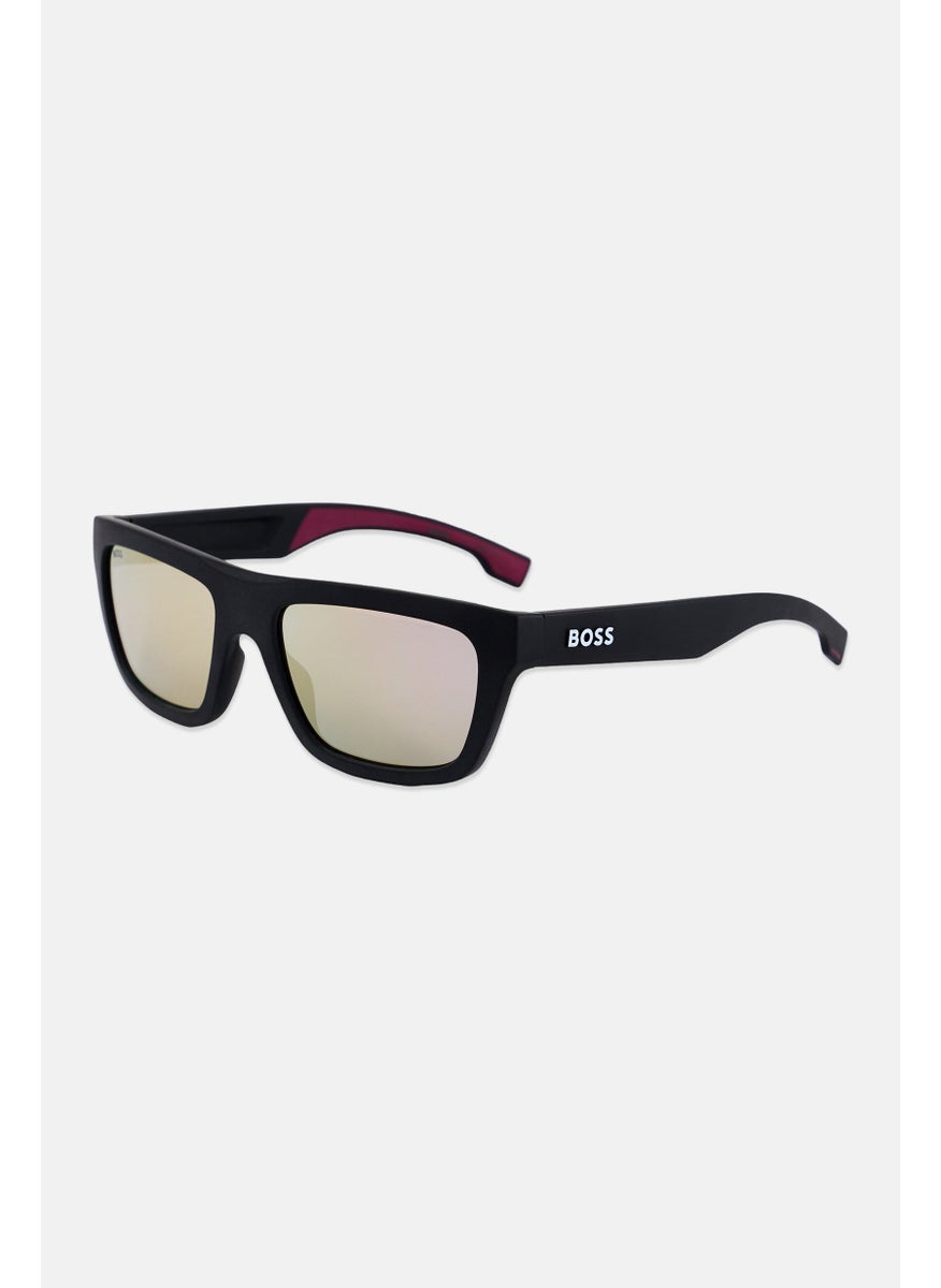BOSS Men BOSS 1450/S Rectangular UV Protection Sunglasses, Black  - Image 3