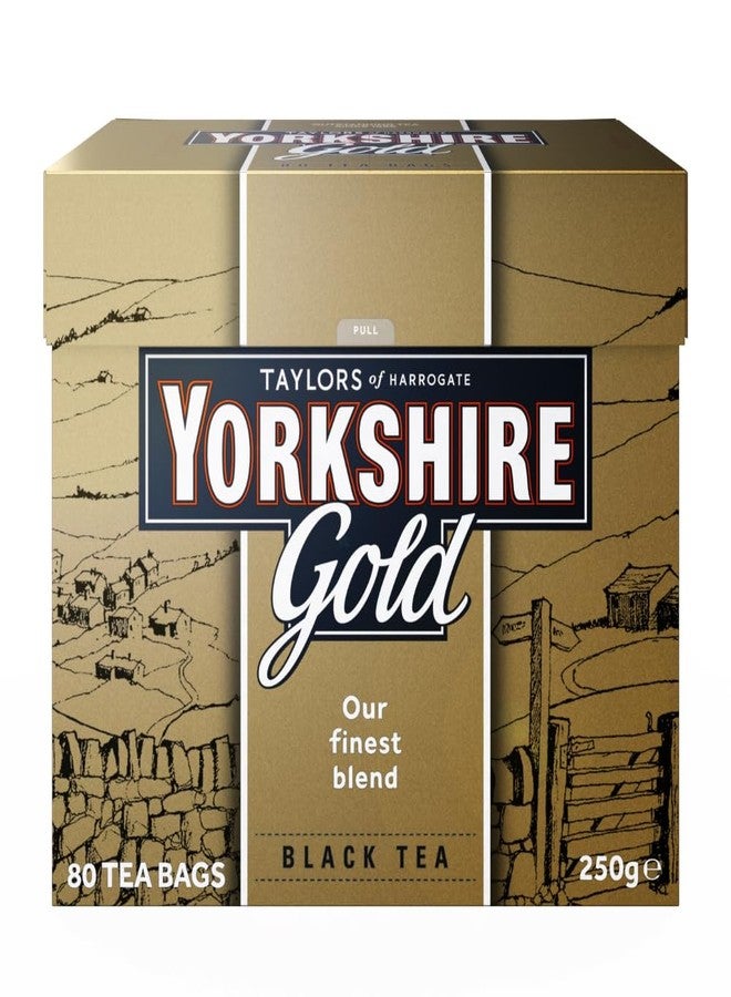 Yorkshire Tea Yorkshire Gold, Gold Tea, 80 Tea Bags 250g - Image 1