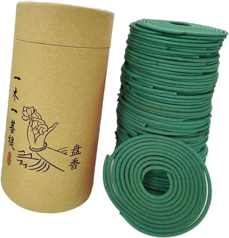 klarakoNatural Sandalwood Rose Incense Home Fragrance Coil Incense Air Refreshing 120 Coils Per Box Jasmine Rose klarakoGreen Tea, 68mm - Image 1