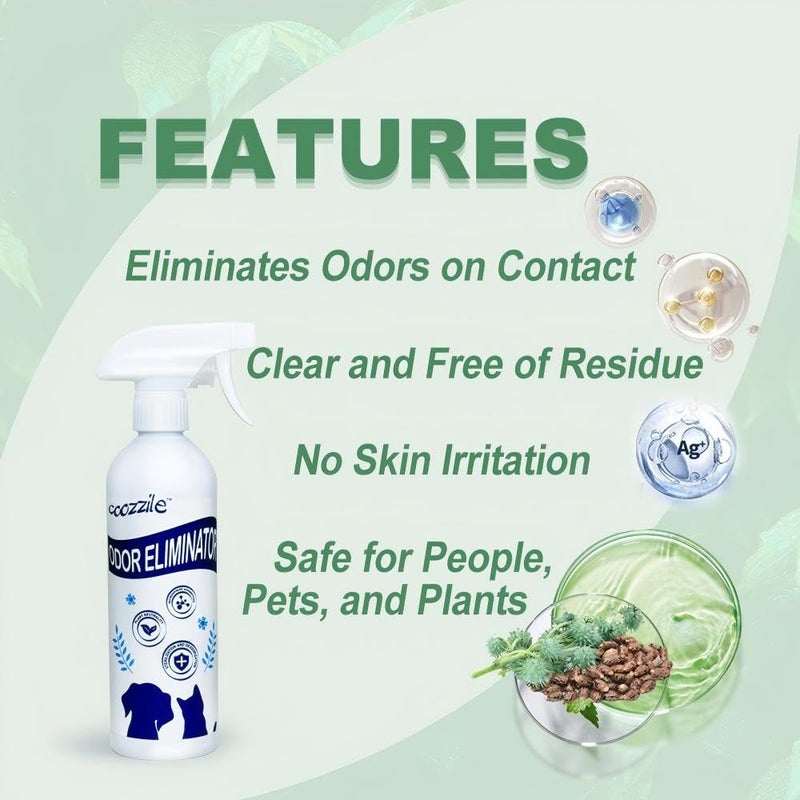 Pet Odor Eliminator for strong odor, Suitable for Dogs and Cats Fragrance Free Colorless Odorless, Highly Effective Safe Ingredients odor eliminator 16.9oz Spray - Image 3