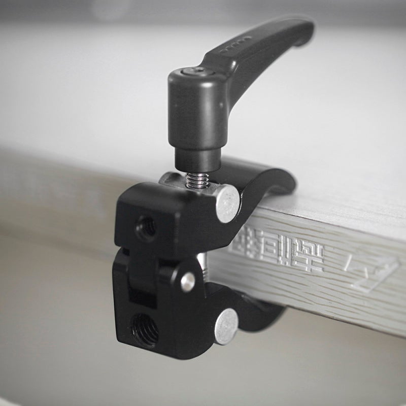 Versatile Clamp: 1/4 And 3/8 Screws, Durable Aluminium Alloy & Plastic Construction - Grip Size Up To 4.9Cm For Photography Accessories, Lighting Tools, Video Equipment - Image 1