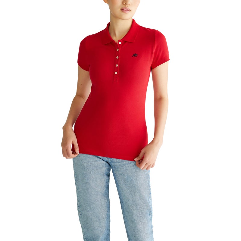 Aeropostale Aero Solid A87 Polo, True Red, M - Image 1