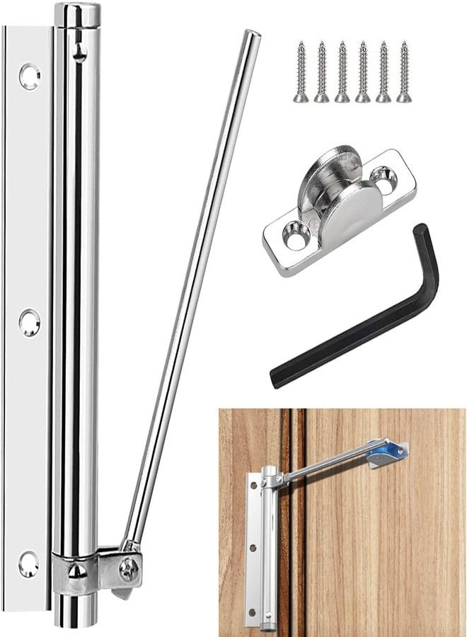 Delzon Mounted Automatic Door Closer, Spring Loaded Door Closer, Gate Doors Self-Closing Hinge with Screws for Home, Office, Hotel Door - Steel - Image 1