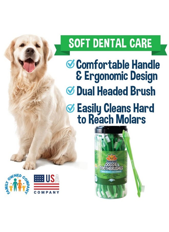 Bodhi Dog - DualHeaded Long Dog & Cat Toothbrush | Puppy Toothbrush With Soft Bristles For Pet Dental Care | Easy Teeth Cleaning Dog Toothbrush, 50 Count - Image 1