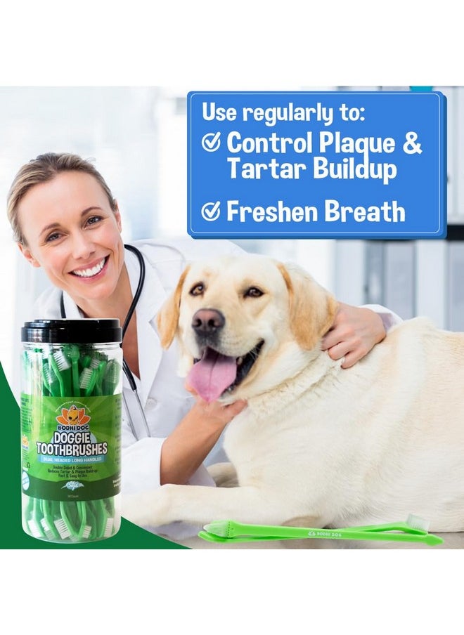 Bodhi Dog - DualHeaded Long Dog & Cat Toothbrush | Puppy Toothbrush With Soft Bristles For Pet Dental Care | Easy Teeth Cleaning Dog Toothbrush, 50 Count - Image 1