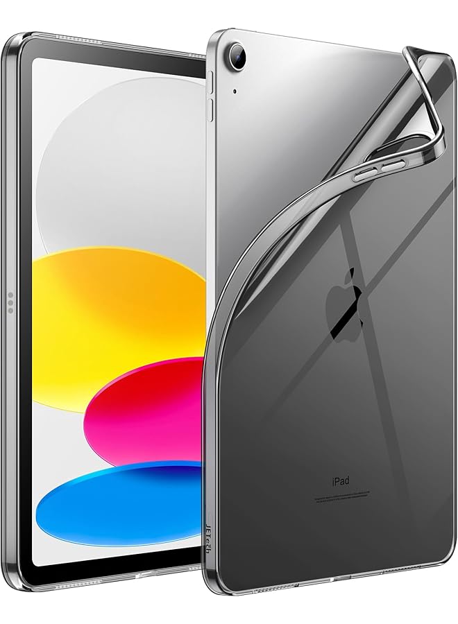 جي تيك حافظة لجهاز ايباد 10 (10.9 انش 2022 الجيل العاشر) غطاء شفاف ناعم من مادة TPU مقاوم للصدمات (اسود) - Image 1