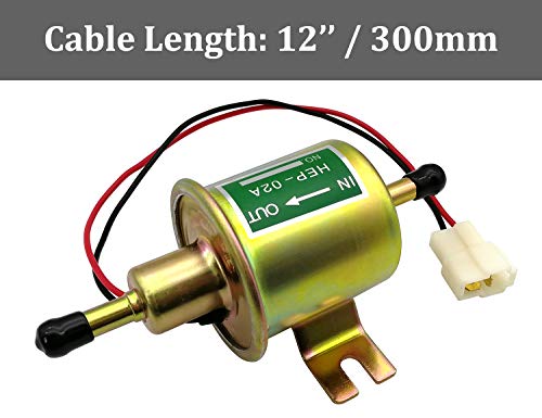 HiQltyla Universal 24V Low Pressure Heavy Duty Gas Diesel Inline Electric Fuel Pump HEP-02A (3-8 PSI) for Motorcycle Carburetor Lawn Mower - Image 3