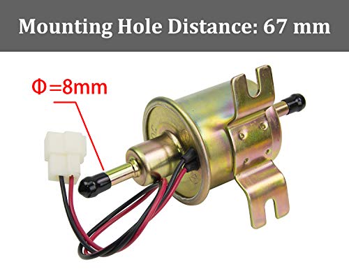 HiQltyla Universal 24V Low Pressure Heavy Duty Gas Diesel Inline Electric Fuel Pump HEP-02A (3-8 PSI) for Motorcycle Carburetor Lawn Mower - Image 4
