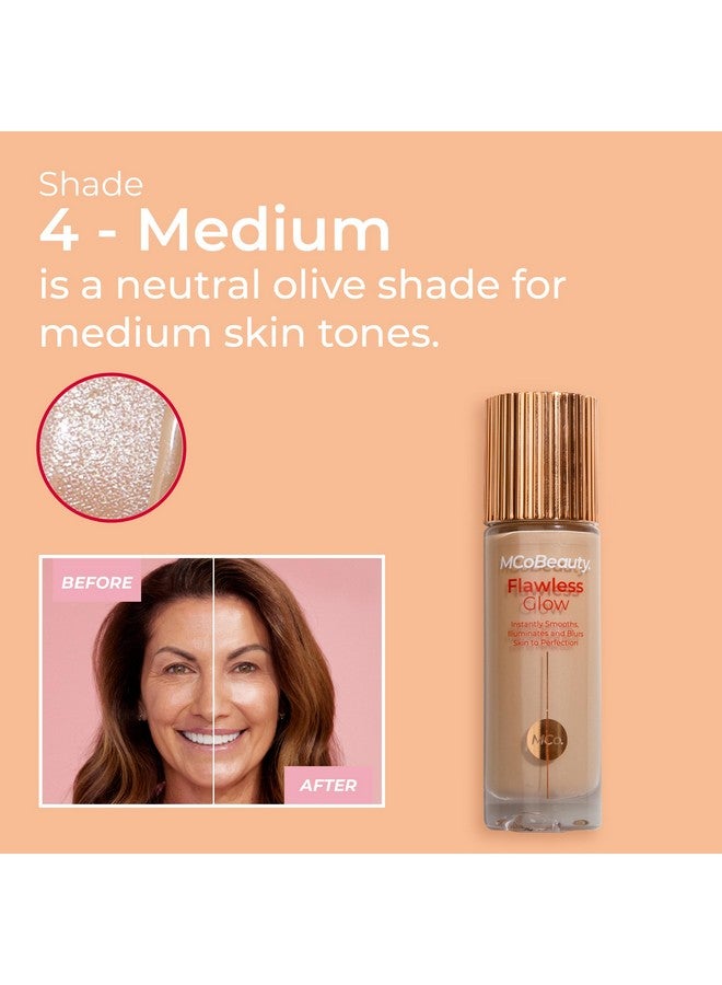 أم سي أو بيوتي فلتر البشرة المتألقة من MCoBeauty، 4 متوسط، توهج صحي مع إشراقة طبيعية، نباتي، مستحضرات تجميل خالية من القسوة - Image 3