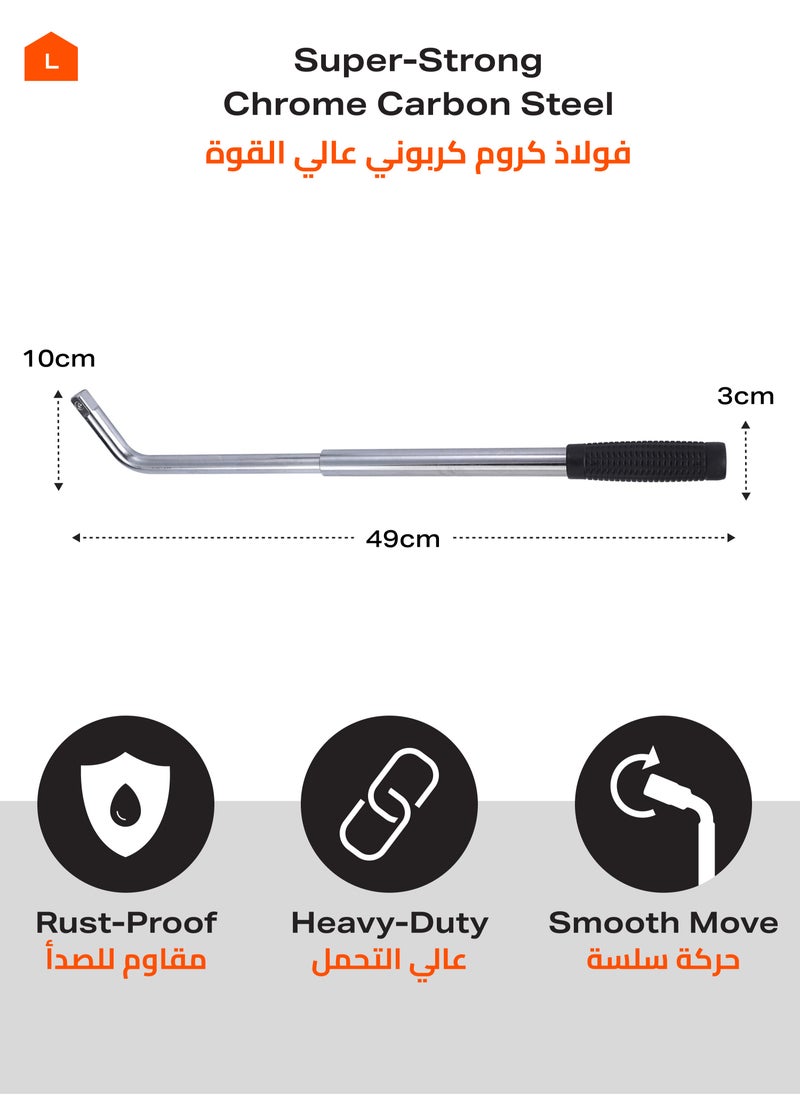 لوازم - طقم مفتاح عدة للاطارات  | للعجلات بلون فضي | مفصلات ومعدات عالية الجودة توفر حرية الحركة - Image 1