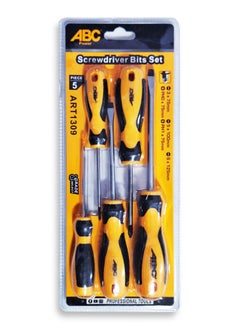 ABC Professional 5-piece multi-function screwdriver set (straight and star), different sizes repair tools set ( 6x125MM - 5x100MM - PH0,PH1,3x75MM ) , lightweight and easy to use anywhere  - Image 1
