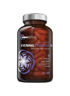 OmniBiotics Organic Evening Primrose Oil | Clinical Strength 1,500 mg | 10% GLA | Cold-Pressed, Non-GMO | Hormone Balance for Women | Menopause and PMS Support | 120 Vegan softgel Capsules  - Image 1