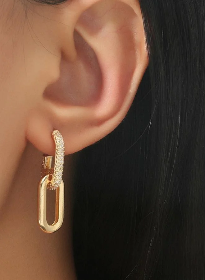 تايك تو أقراط بسلسلة وحلقات مزدوجة