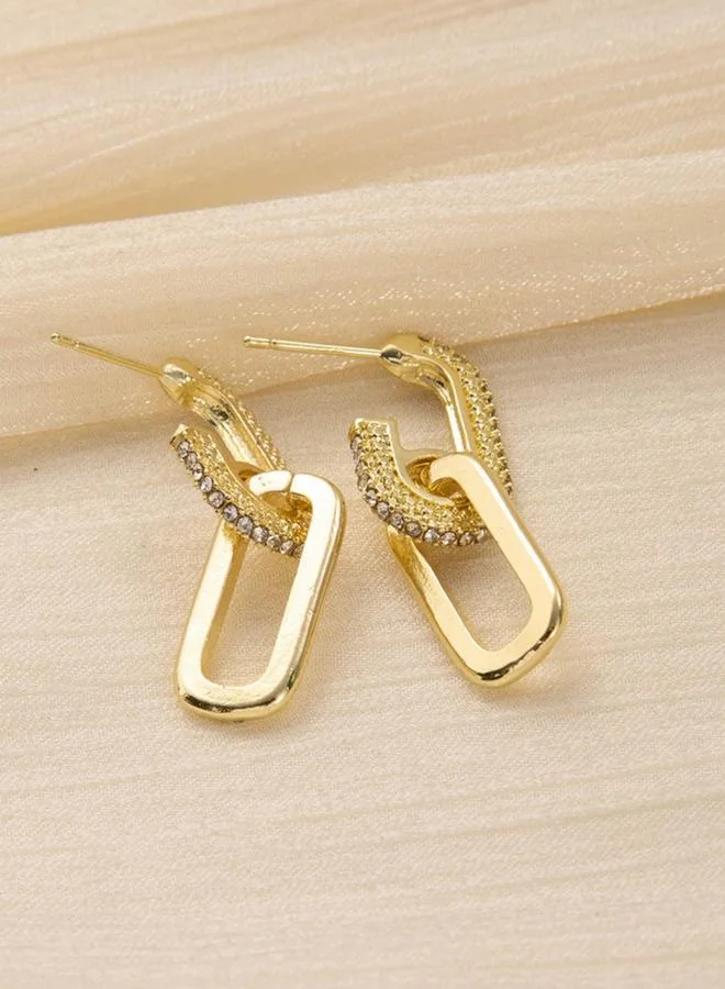 تايك تو أقراط بسلسلة وحلقات مزدوجة