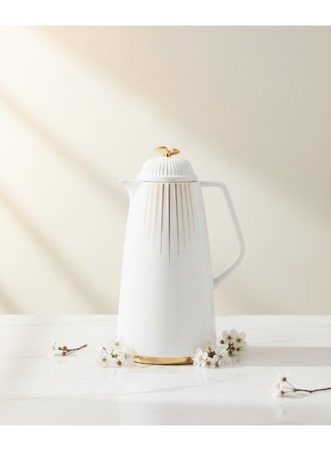 Bright Home Sweet Home 1000ml Thermal Insulated Vacuum Coffee Jug Milk Pot Insulated Tea Coffee Drinking Pitchers For Coffee Milk Tea Beverages  With Aesthetic Design Durable, Stylish, and Perfectly Practical Cof - Image 1