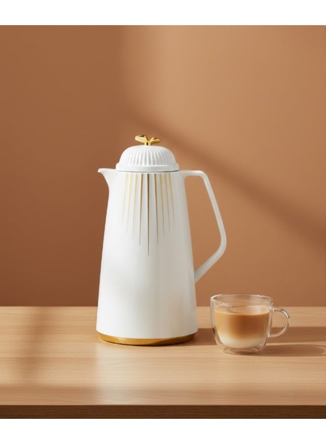 Bright Home Sweet Home 1000ml Thermal Insulated Vacuum Coffee Jug Milk Pot Insulated Tea Coffee Drinking Pitchers For Coffee Milk Tea Beverages  With Aesthetic Design Durable, Stylish, and Perfectly Practical Cof - Image 2