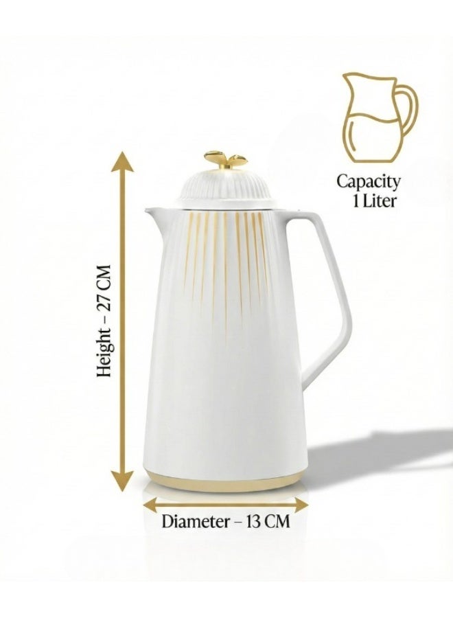 Bright Home Sweet Home 1000ml Thermal Insulated Vacuum Coffee Jug Milk Pot Insulated Tea Coffee Drinking Pitchers For Coffee Milk Tea Beverages  With Aesthetic Design Durable, Stylish, and Perfectly Practical Cof - Image 3