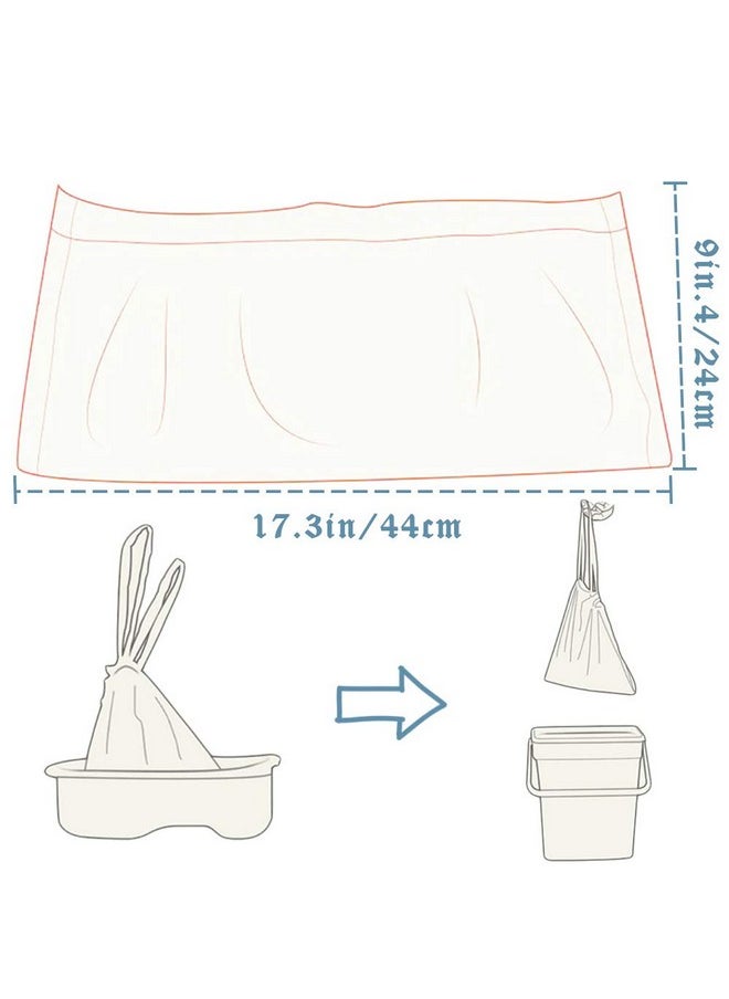 Panxxsen 100 Pack Potty Chair Liners With Drawstring,Training Toilet Seat Potty Bags,Disposable Cleaning Bag For Kids Toddler Adults Pet Outdoors(44 X 24 Cm)  - Image 1