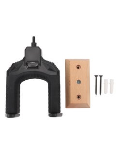 Wall Mount Guitar Holder with Wooden Base Gravity Lock Guitar Neck Hanger for Folk Classical Electric Guitars