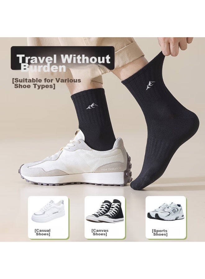 Cotton Thirteen Mianshisan Men's Mid-calf Socks, Spring And Autumn Season, , Men's Trendy Long Socks, All Seasons, 10 Pairs - Image 4