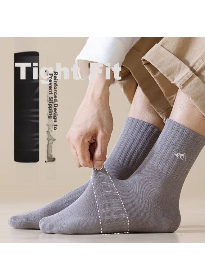 Cotton Thirteen Mianshisan Men's Mid-calf Socks, Spring And Autumn Season, , Men's Trendy Long Socks, All Seasons, 10 Pairs - Image 3