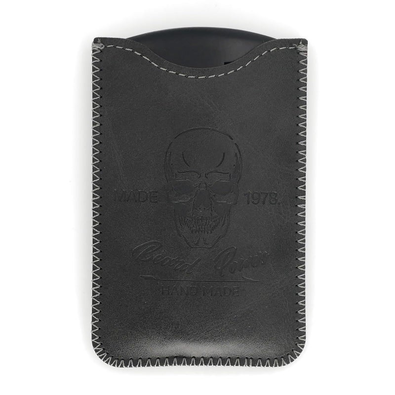 Menesia Black Wooden Beard Comb with Case for Men, Men's Wood Pocket Comb for Beards & Mustaches & Hair, Black Skull Design - Image 4