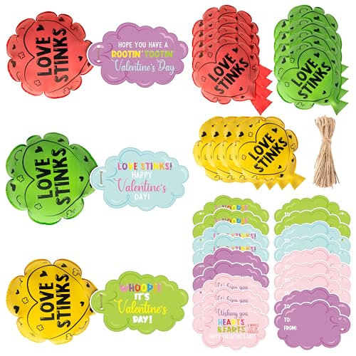 CPicdn 12 Pack Valentines Day Whoopee Cushions Card Set Love Stinks Whoopee Cushion with Card Valentines Day Fart Prank Kit Toys Party Favors Novelty Trick Joke Gift for Kids Adults Office Home - Image 1