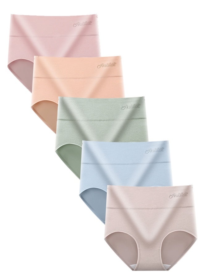 Zeemey Zeemey 5-Piece Cotton Breathable Panties Low Waist Fashionable Ladies Panties  - Image 1