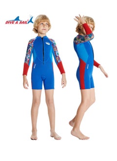 Children's Wetsuit 2.5mm One-piece Thickened Warm Swimsuit Long-sleeved Cold Swimsuit  Blue - pzsku/Z969F4BF3D0A4B7F5A886Z/45/_/1689121231/bee744e5-e09e-4024-8aae-3942ecbb5346