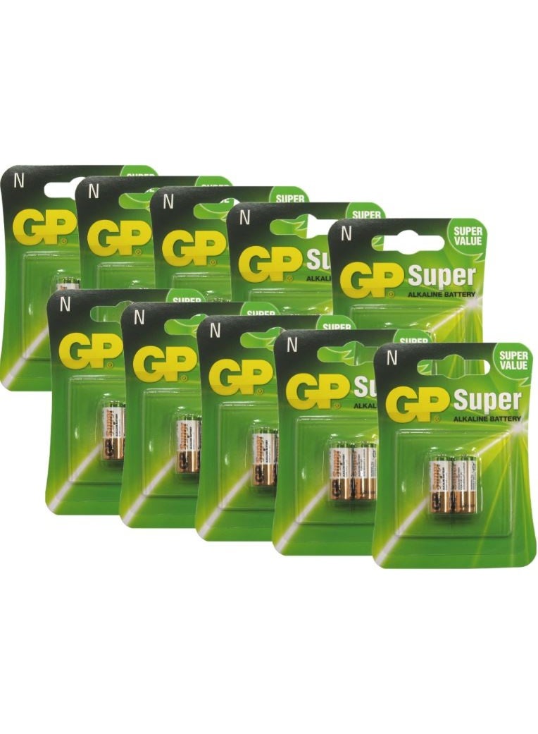GP Alkaline Battery GP 910A, LR1 - N 1.5V, 10 PACK X 2 PCS.