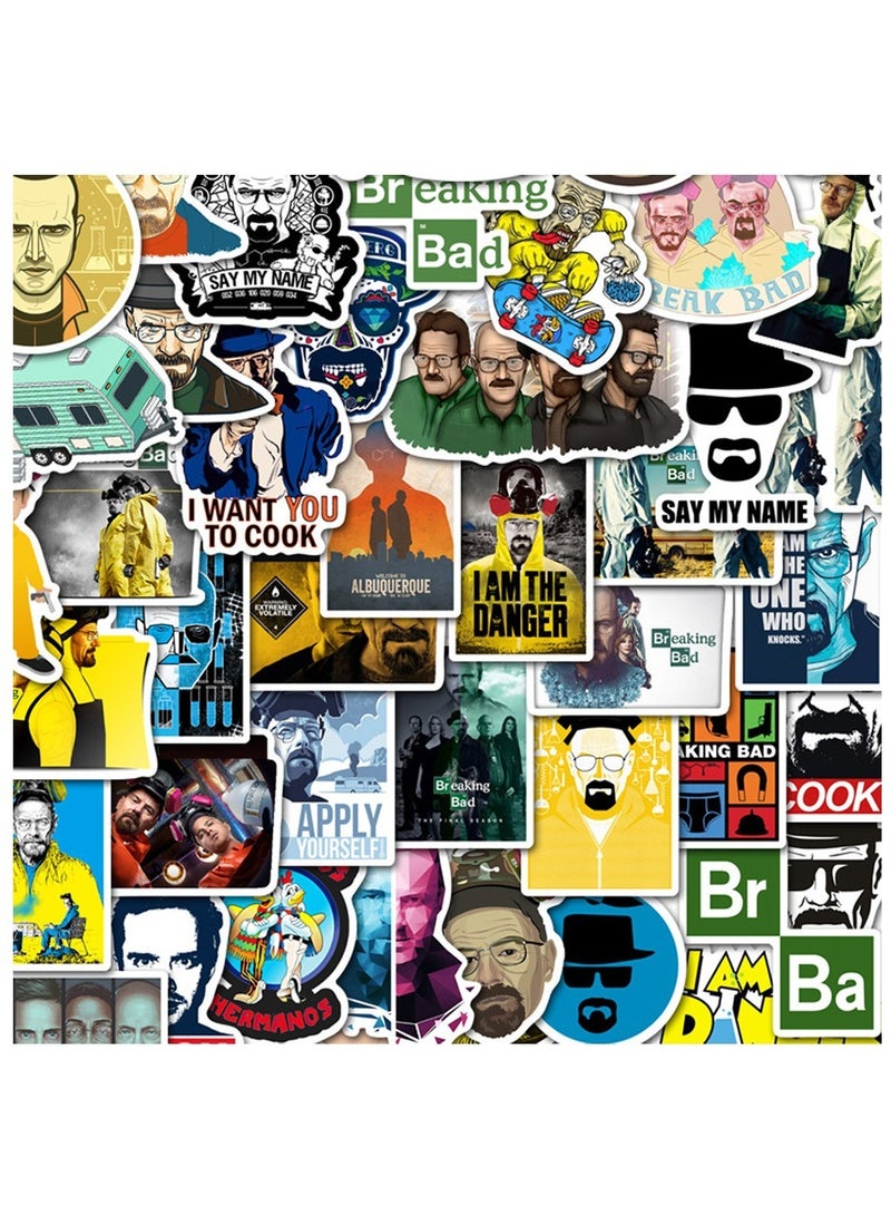 50-Pcs Breaking Bad Stickers Cool Waterproof Vinyl Stickers For Laptop Phone And Computer - Image 1